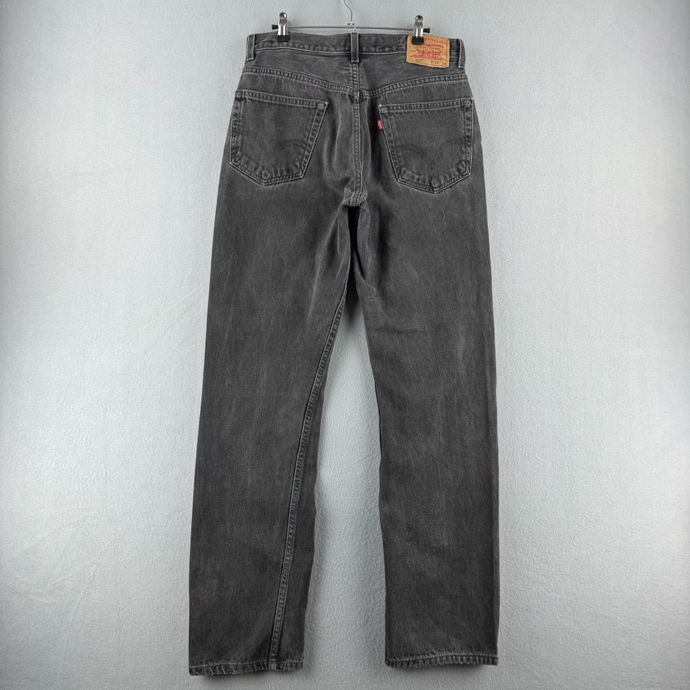 Vintage Levis Jeans Mens 33x34 (Fits 32x33) Faded‎ Black 505 Straight Y2K 2003